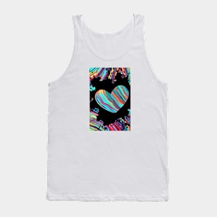 Rainbow love Abstract Tank Top